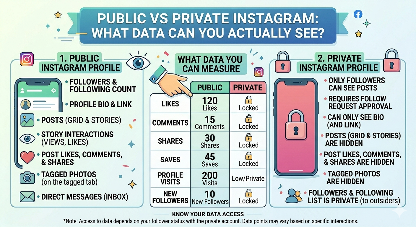 Public vs Private Instagram: What Data Can You Actually See?