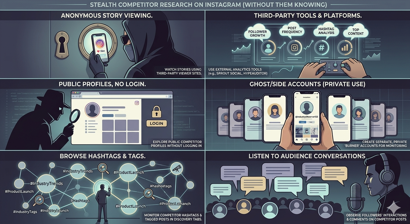 How to Research Competitors on Instagram Without Them Knowing