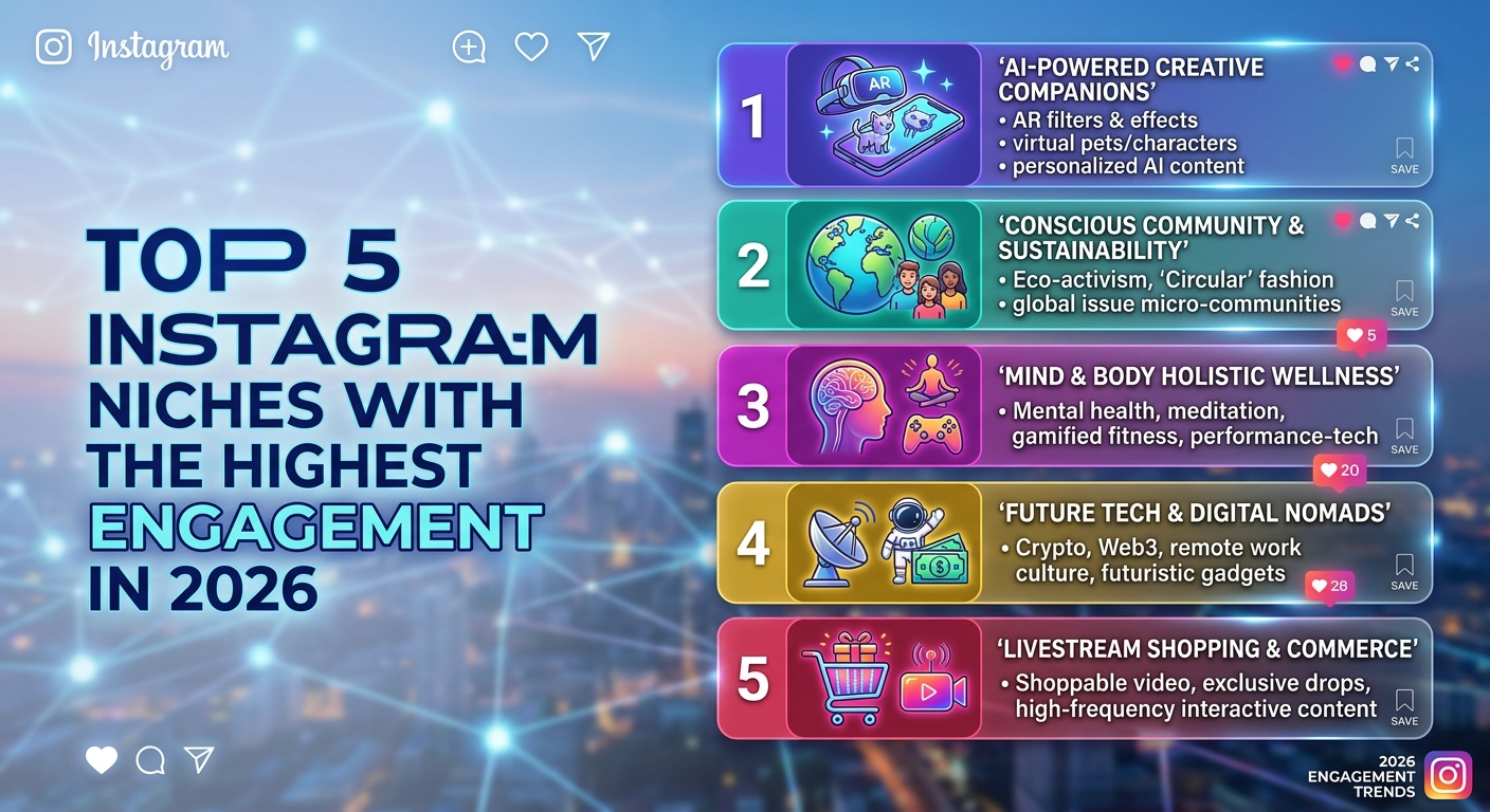 Top 5 Instagram Niches with the Highest Engagement in 2026