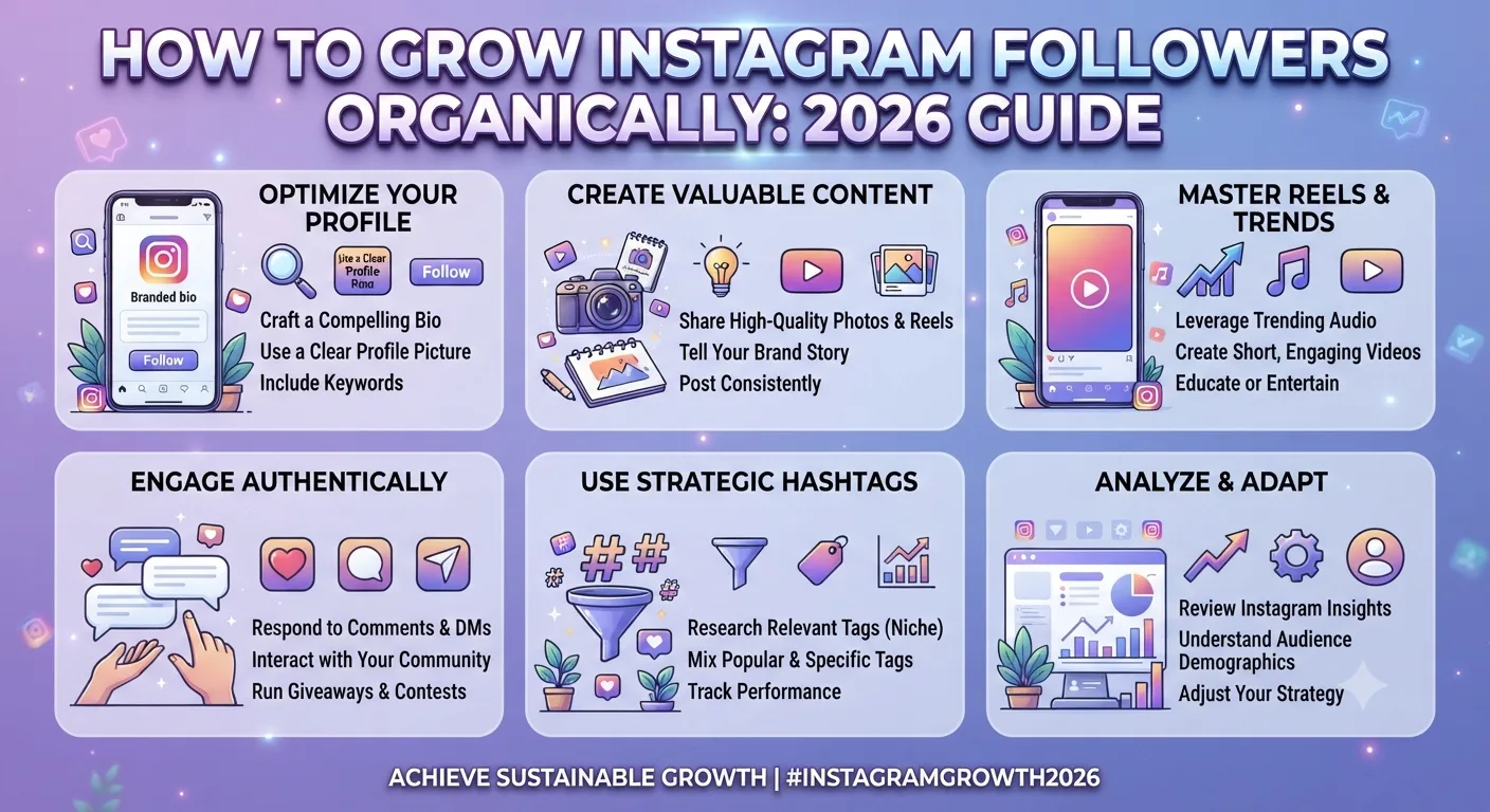 How to Grow Instagram Followers Organically: 2026 Guide