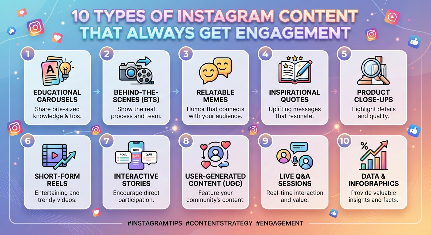 10 Types of Instagram Content That Always Get Engagement