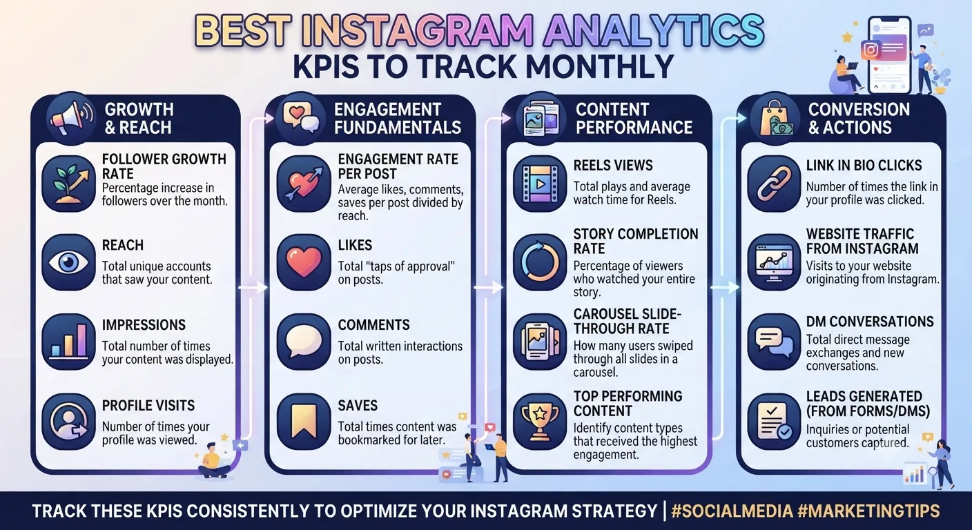 Best Instagram Analytics KPIs to Track Monthly